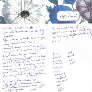 Draft of "George Herbert's Glasse of Blessings" by poet Molly Peacock.